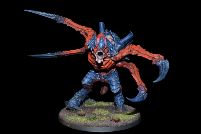 Tyraniden Hive Fleet Behemoth Screamer Killer Carnifes mit fleischigen Muskeln und kalten Chitin - bemalt auf Tabletop Standard. 