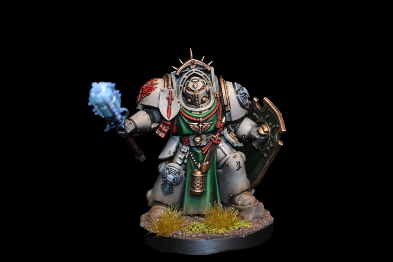 Deathwing Knight im klassischen Knochenfarbschema mit OSL - in der Echoes of Colour - Miniature Painting Tabletop + Qualitätsstufe.