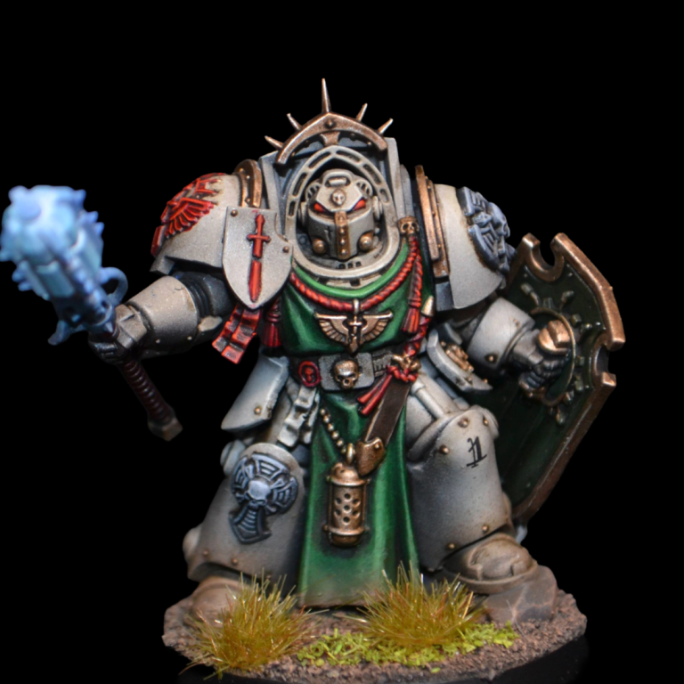 Deathwing Knight Tabletop + Warhammer 40000 Deathwing Knight im klassischen Knochenfarbschema - in der Echoes of Colour - Miniature Painting Tabletop+ Qualitätsstufe