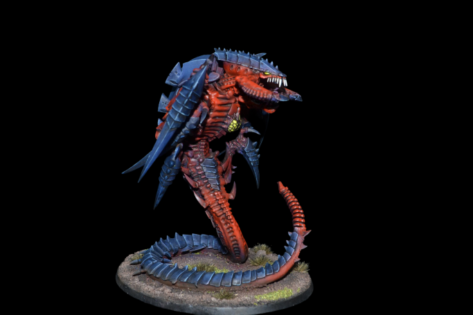 Tyraniden Hive Fleet Behemoth Trygon in Tabletop Standard Qualitätsstufe von Echoes of Colour bemalt. 