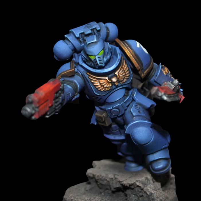 Primaris Intercessor Tabletop Standard Qualitätsstufe Warhammer 40000 Primaris Intercessor im blauen Ultramarine Farbschema - Echoes of Colour Tabletop Standard Qualitätsstufe