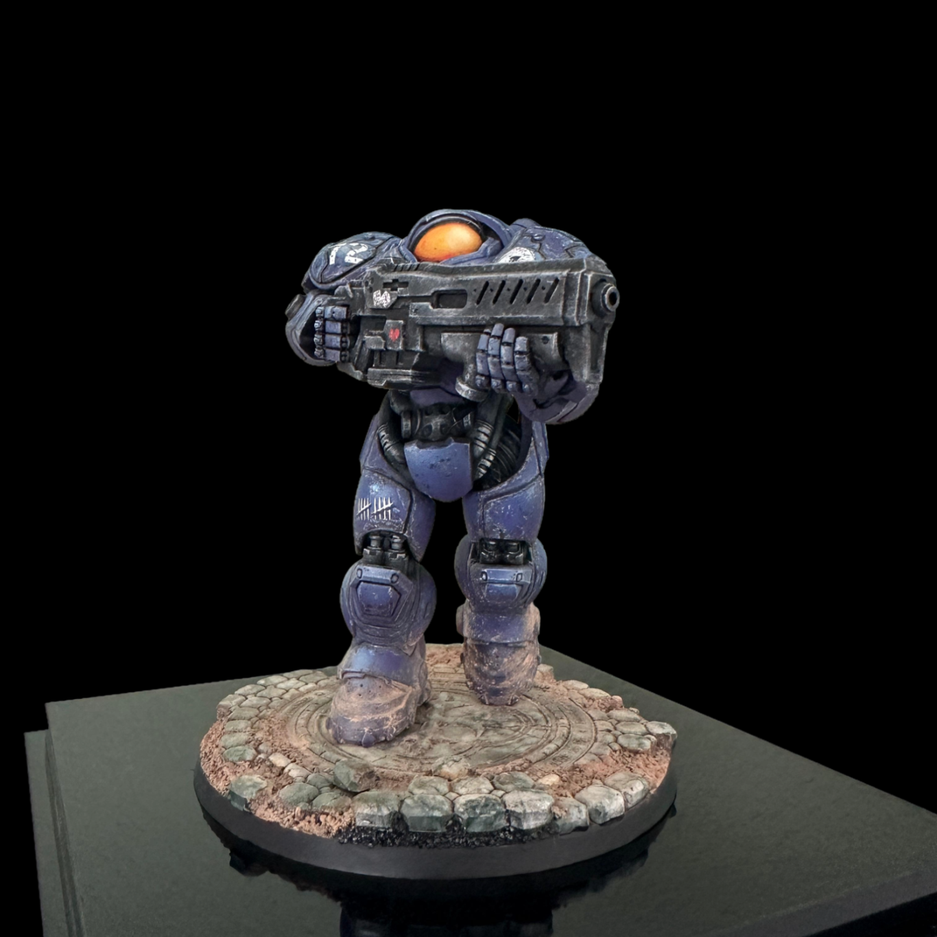 Star Craft Space Marine blaue Rüstung in der Echoes of Colour Tabletop + Qualitätsstufe bemalt